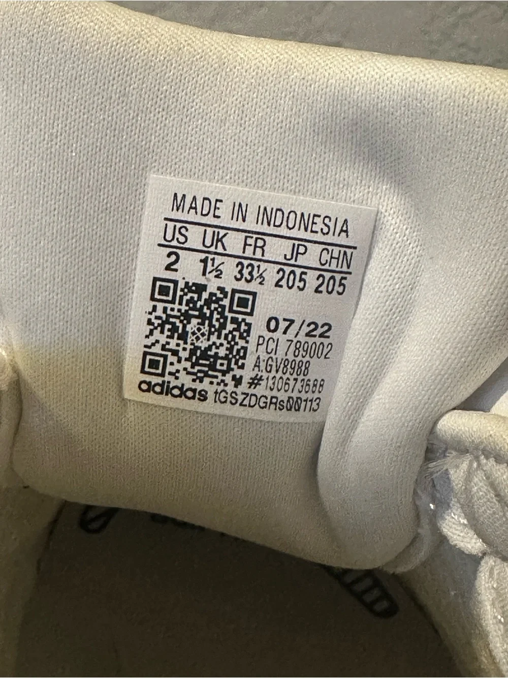 adidas Kids White Sneakers with Pink & purple Stripes